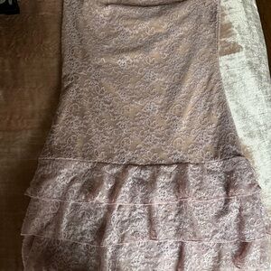 Floral Lace Tiered Ruffle Dress